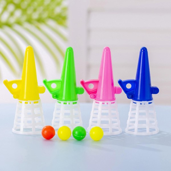 1 Set Heitto- ja Pyydäpallo Hauska Käsi-silmä-koordinaatio Kahvalla Lapsille Aistien Kehittävä Pallolelu Lastentarhan Leikki [DmS] Random Color