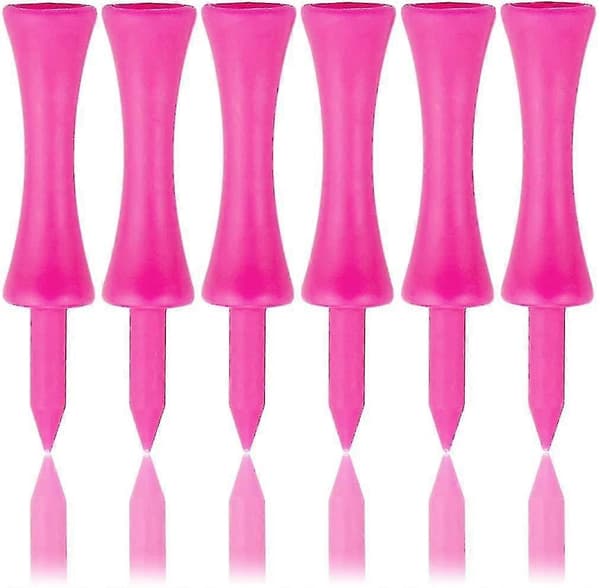 57mm Rosa Plastgolfteeer 100-pakning