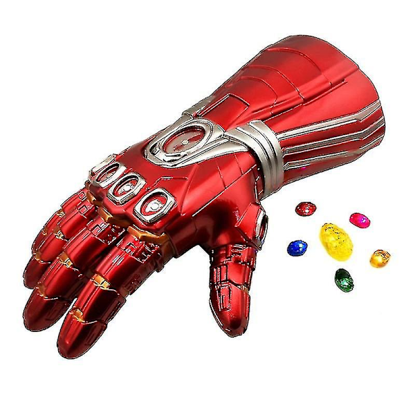 Gem Avengers 4 Voksen Stil LED Lys Glødende Handsker Thanos Infinity War Adult Iron Man