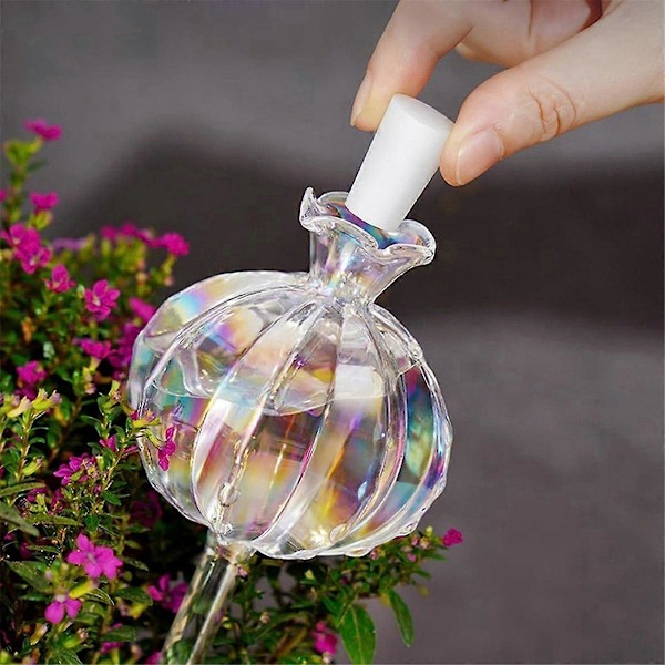 Glas Automatiska Växtbevattningslökar Form Blomväxt Vatten Droppare Krukväxt Enhet Droppbevattning Transparent Color