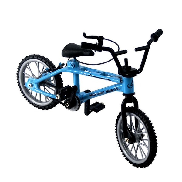Mini-sormipyörä lelut seos Miniatyyri Mtb Pyörä Malli Diy Luova Simulaatio Vuoristo Pyöräily Lapset Koulutuslahjat [DmS] Blue