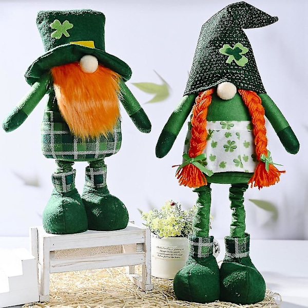 Irländska Tomtar St. Patricks Dag Presenter Leprechaun Nordisk Svensk Vår Handgjord Skandinavisk Tomte E