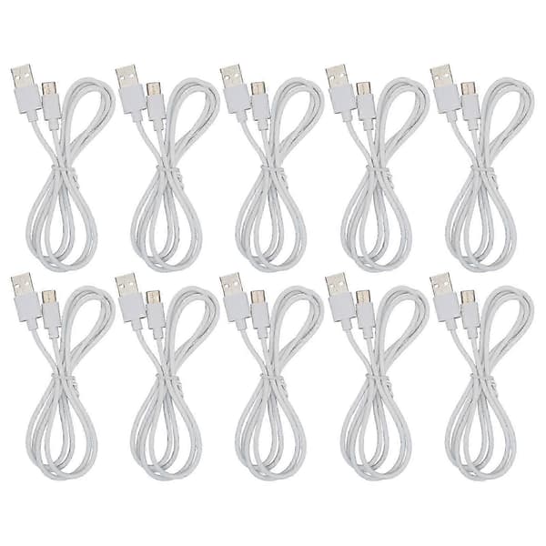 10 stk. Type C ladekabel 2A hurtiglading for mobiltelefon