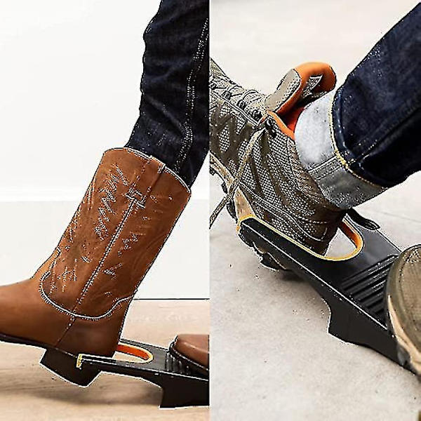 Boot Jack Cowboy -saappaiden poistaja - Lisäpitoa saappaiden vetäjälle/kenkien apuvälineelle cowboy-saappaille, työsaappaille, ulkokengille - Sisältää uurretun saappaiden raaputtimen