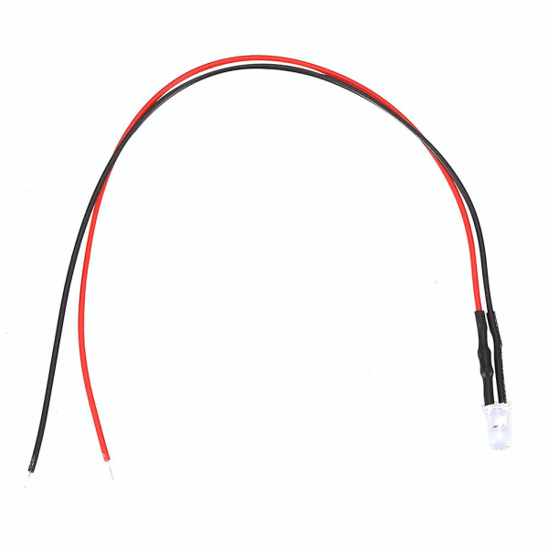 10 kpl 12V 5mm LED-valoja, johdotettu monivärinen LED-valokaapeli 20cm 0,06W (Punainen)