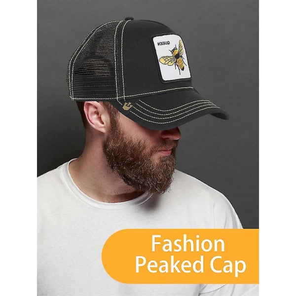 Farm Animal Trucker Baseball Cap Hatt Mesh Style Män Kvinnor Hip Ho Queen