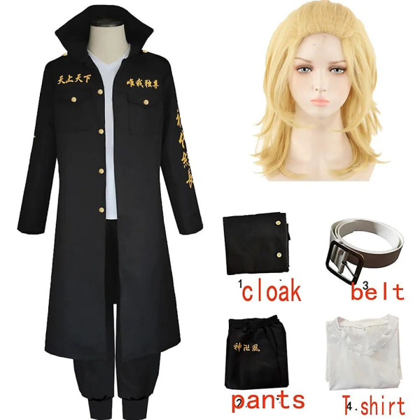 Anime Tokyo Revengers Sano Manjiro Cosplay Kostume Unisex Tokyo Manji Gang Mikey Jakke Kappe Bukser Halloween Fest Sano uniform 2 M