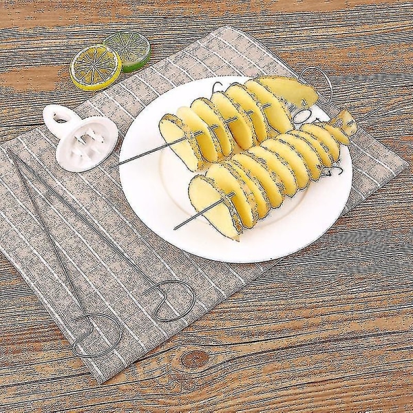Potatisrivare, Manuell Vridbar Potatis Slicer i Rostfritt Stål, Återanvändbar Potatistornrivare