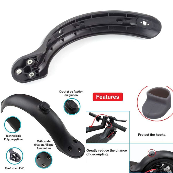 Bakskärm / Mudguard till Xiaomi Mijia M365 / M365 Pro black