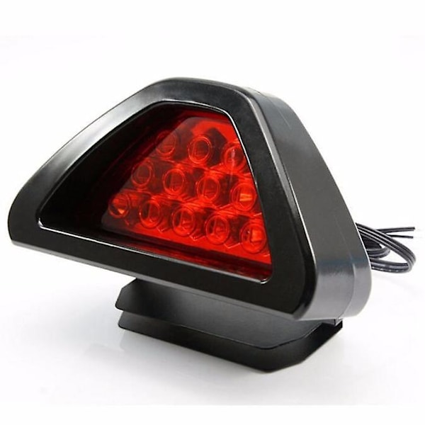 Universal F1-stil 12 LED Rød Baklykt Tredje Bremsestopp Sikkerhetsbil Lys Lampe