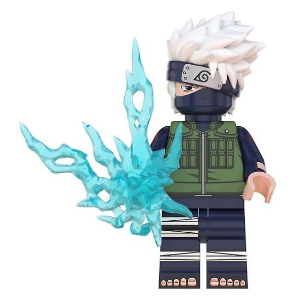 8 stk Anime Naruto Mini Actionfigurleker, byggeklossleker samlesett for festgaver, fansgave [DmS] Shaped E