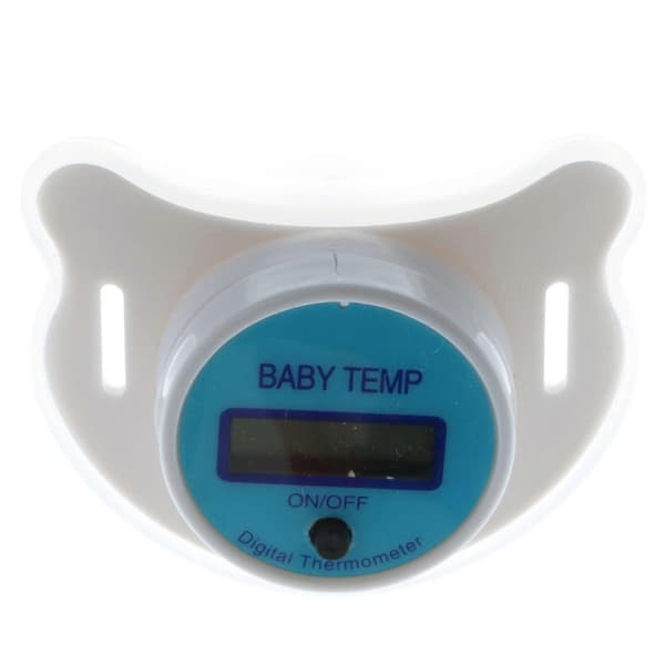 Sød sutteformet termometer sut til baby LCD-display temperaturmåler Pink