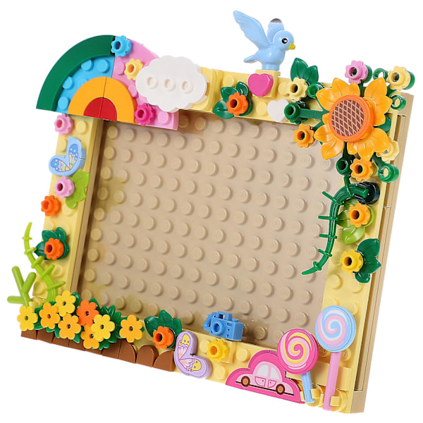 DIY Block Photo Frame Making Kit Adorable Cartoon Photo Frame Kids Picture Holder As Shown 14.30X11.10X1.40CM