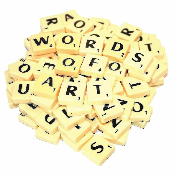 A-Z Plast Scrabble-plattor Alfabetet Bokstäver Med Poängnummer G 500 pcs