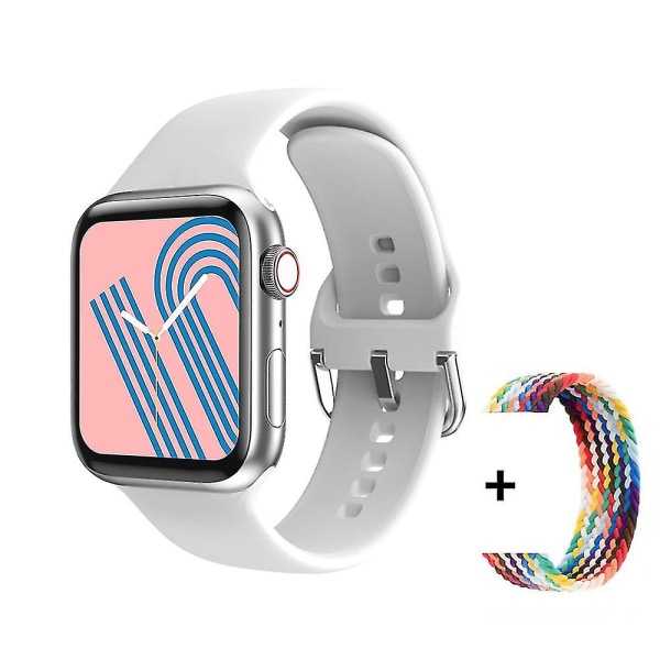 Smartwatch 2023 til Apple Smartwatch Series 8 med HD-skærm, Sportsfunktioner, Pulsmåling, Fitness Tracker, Bluetooth-opkald, til mænd og kvinder (FMY) white and BuCai