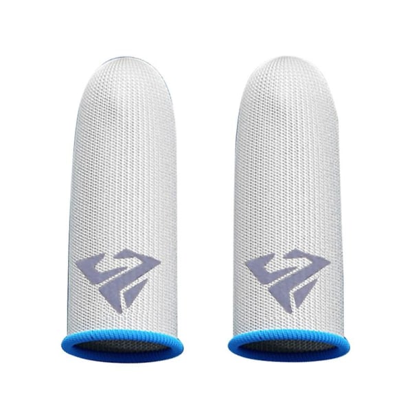 Spel-Fingerhylsor Kompatibla - för Mobila Spel 0,25 mm Glas Silverfiber Sömlös Tumme Fingertoppsskydd för Pubg/cod/lol/ros  [DmS] Blue 1 pair