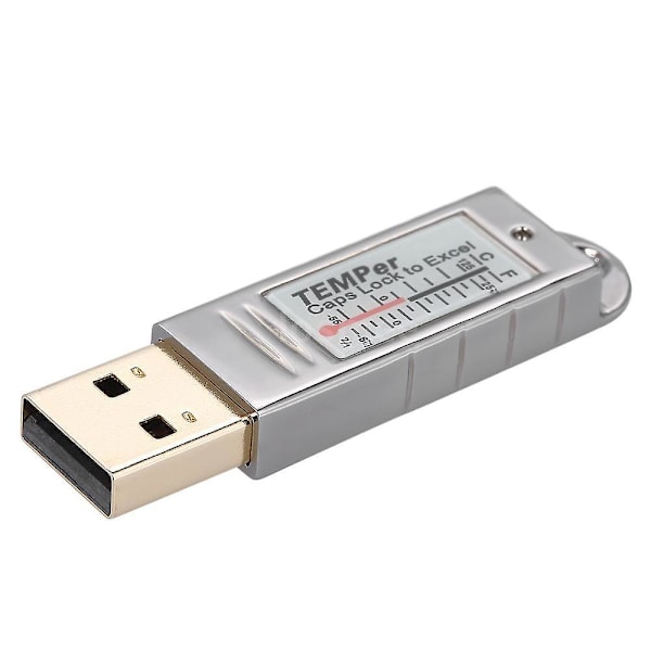 USB-termometer Temperatursensor Data Logger Opptaker for PC Windows xp Vista/7 Silver