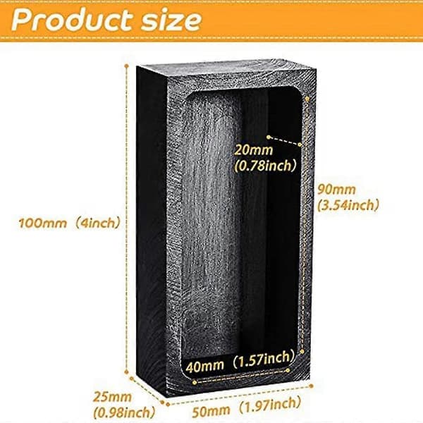 4-delars 1 KG Grafitgötform Gjutgöt Degelform Silver Guldgötform Smältgjutning