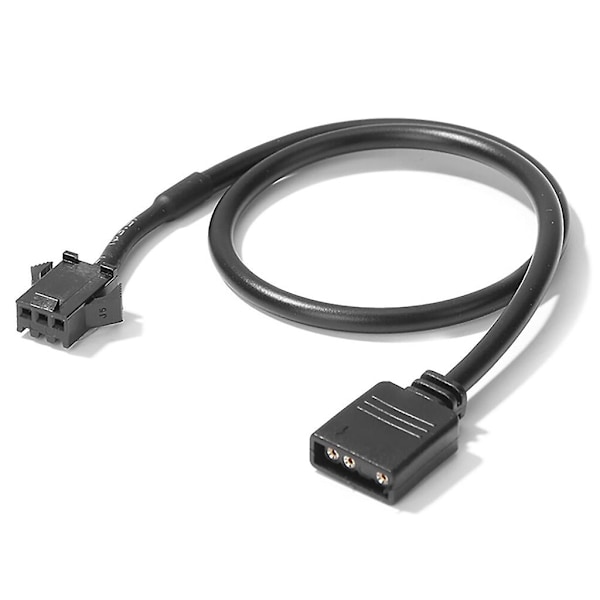 30cm 5v 3-polet/12v 4-polet RGB Adapter til Computer LED Lysstrimler Forlængerledning BY 3Pin male