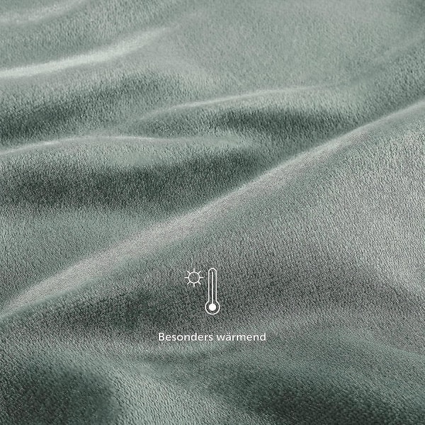 Blød og Koselig Pude - Høj kvalitet tæppe, Super blødt fleece tæppe som sofa tæppe, sengetæppe eller stue tæppe Summer Green 130 x 150 cm