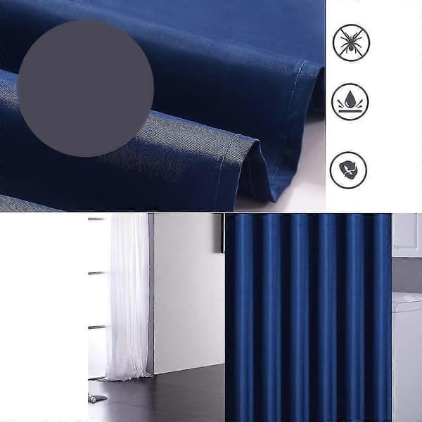 Vattentät Duschdraperi Badrum Duschdraperi Foder Navy Blue 150x180cm