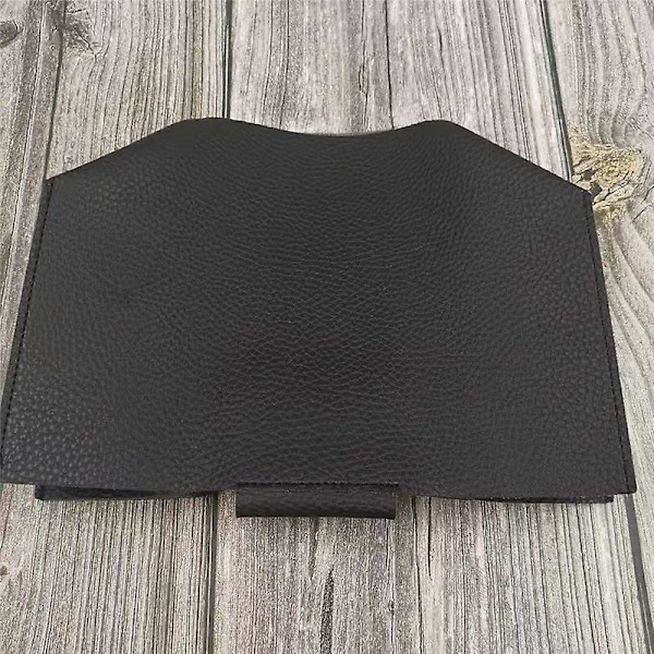 Pappershållare i Läder, Modern Kvadratisk Pappershållare i Läder, Kreativ Dekoration, Perfekt för Badrum/Kontor/Bil/Nattduksbord/Utomhus Tält/Matbord, Svart