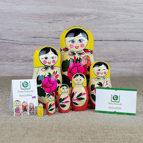 15 Traditionelle Matryoshka Klassisk Semyonov Gul Stil | Babushka Trædukke Gavelegetøj[HK]