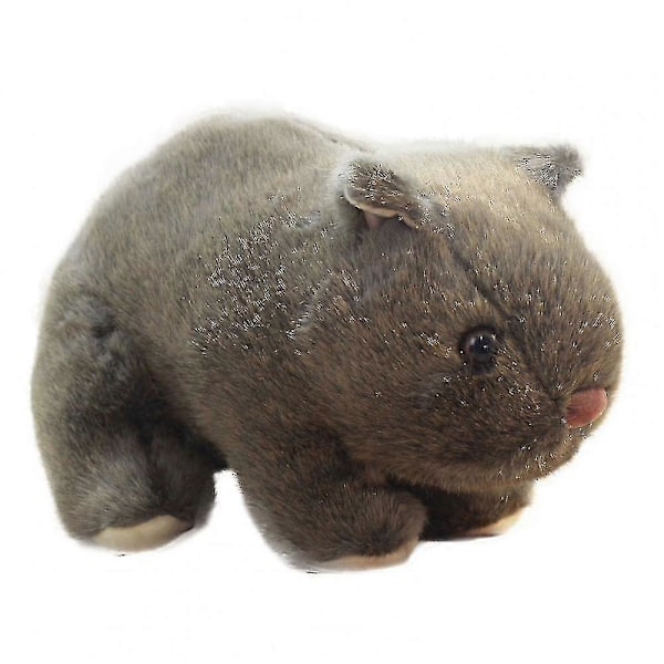 Praktisk mjuk leksak i bomull, fylld vombat, foto-rekvisita, söt vombatleksak för vardagsrum Fk Brown 18cm