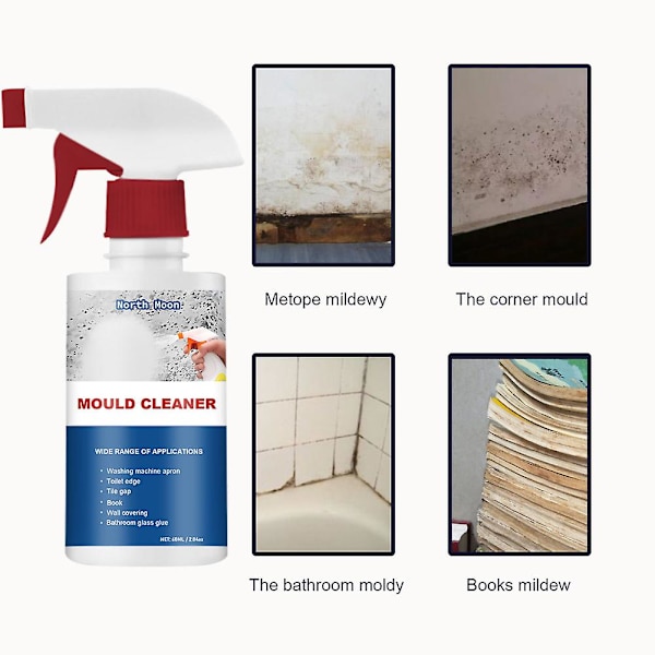 Muggsopprenser Skum, Muggfjerning Skumspray, Muggrens for Vegger & Bad & Kjøkken, Mugg og Mildew Fjerning Spray, Svart Muggfjerning Spray, Mugg