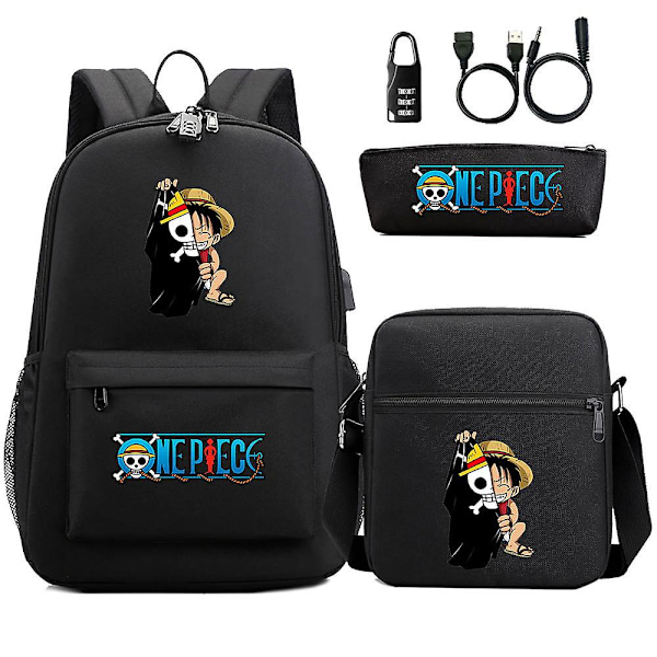 Luffy Skole Taske - Vandtæt Rejse Usb Anti-tyveri Rygsæk Til Kvinder Og Mænd - Laptop Rejsetaske Med Udendørs Sports Mochilas Høj Kvalitet 9