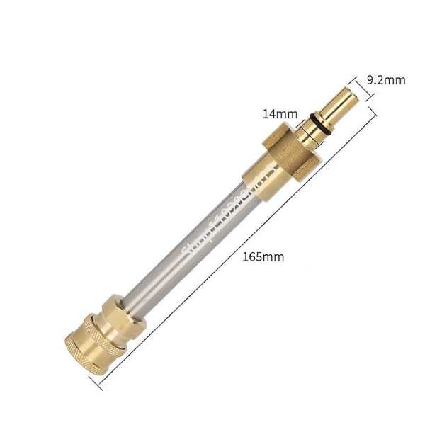 10 cm Spyd-stang Adapter for Høytrykksvaskerpistol med 1/4 Hurtigkobling for Karcher Lavor Bosch Nilfisk Interskol White