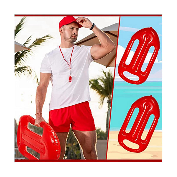 Strandlivredder Oppustelig Flydende Bræt Børn Øve Svømning Surfbræt Rød Oppustelig Flyde red