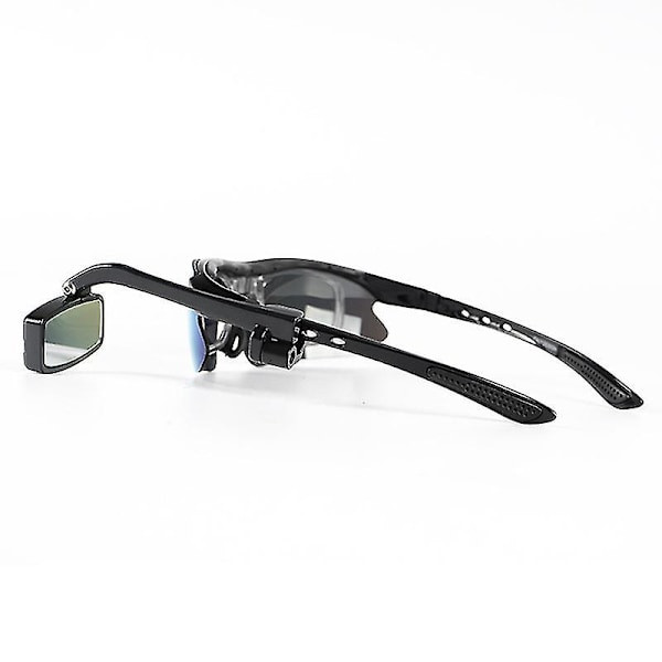 Cykel Cykelcykling Åkglasögon Backspegel 360 Justering Bakre Vy Glasögonfäste Hjälm Black 1 Pcs