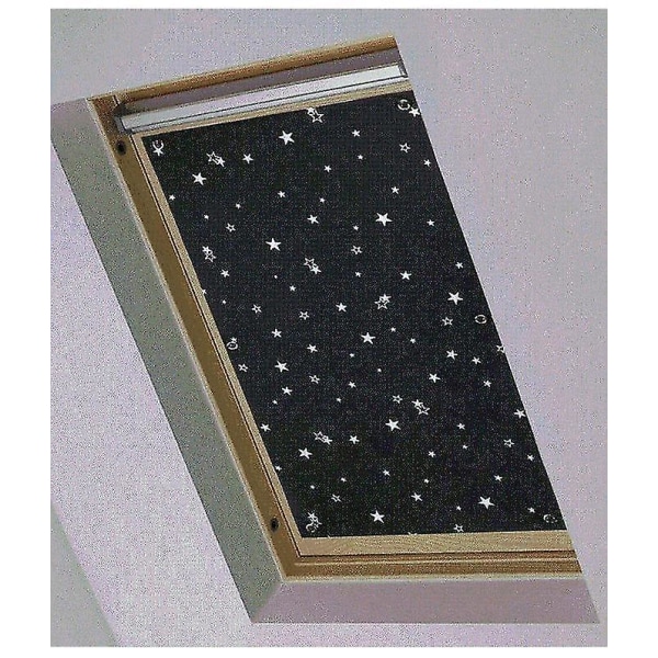 Blackout gardin - bærbar rejse blackout gardin - blackout klud med 7 sugekopper 57*100cm/22.44*39.37inch black star