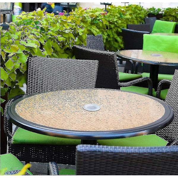 Terassi pöytävarjon reiän rengas ja korkkisetti (läpinäkyvä, 2 settiä)