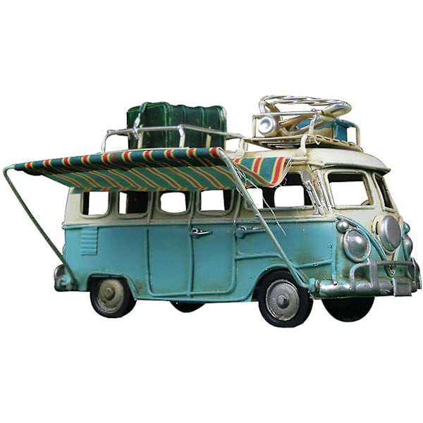 Retro Classic Camper Van -malli, Metalliautomalli Vintage Rv Camper Van -lelu Simuloitu Limusiini Ranta