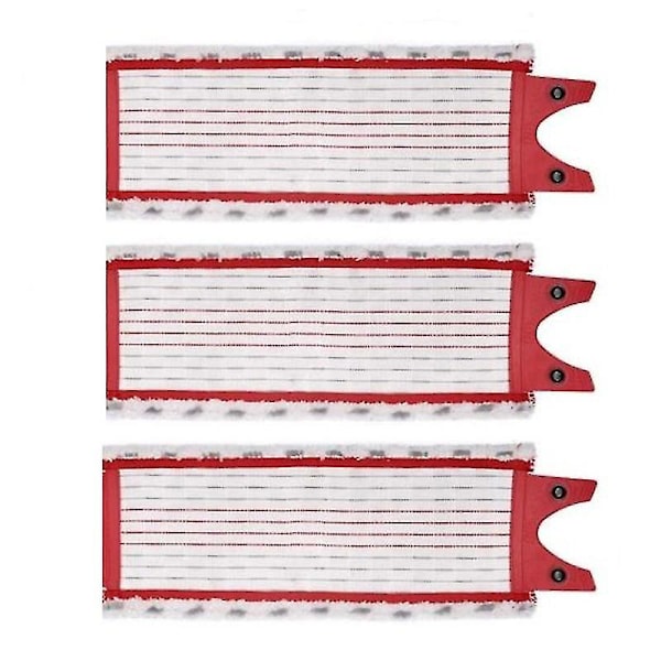 3-pack Vileda Edelweiss Mop 1-2 Spray Mop Ersättnings Mikrofiber Mop Pad-B10 Red  White
