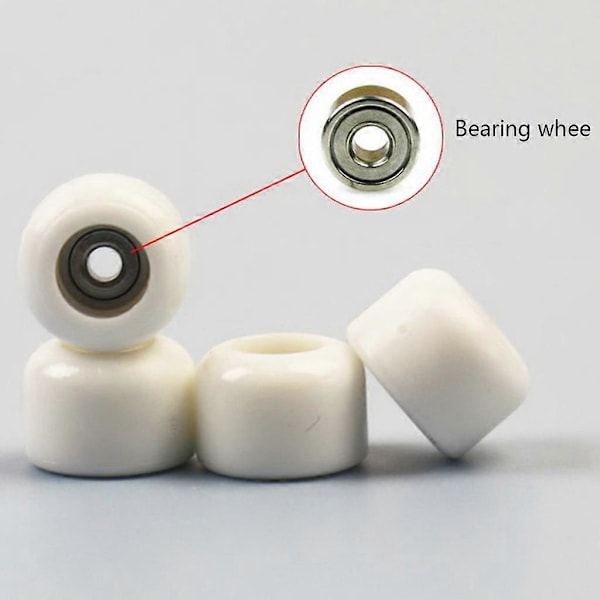4 stk./sæt Professionelle Urethan CNC Leje Hjul til Træ Fingerboard White
