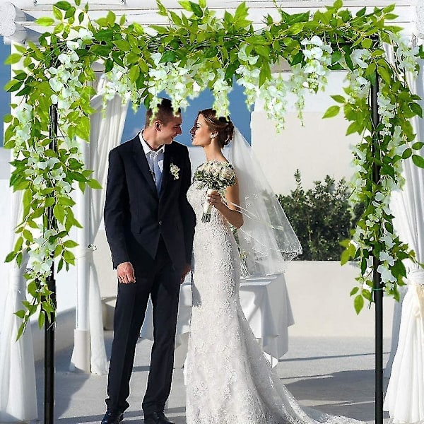 2 stk 7ft/stk Kunstig Wisteria Vine, Blomsterkrans Wisteria Vine Rattan Hengende Blomster For Utendørs