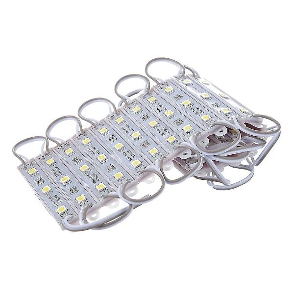 20 stk. 5050 Smd 3-LED-moduler Hvide Vandtætte Moduler 12v
