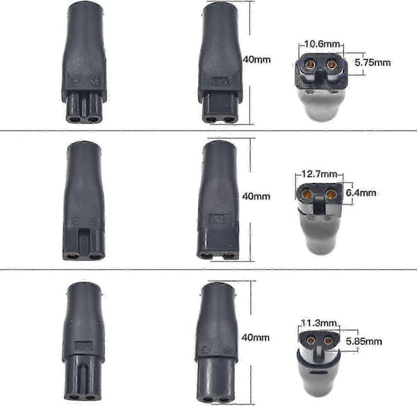 7 stk. 5V USB-strømledningssett - Erstatningslader for hårklippere/trimmere/bordlamper