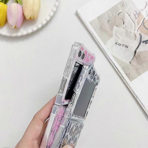 2025 Senaste modellen för Samsung Galaxy Z Flip3 Leopard TPU-skyddsfodral