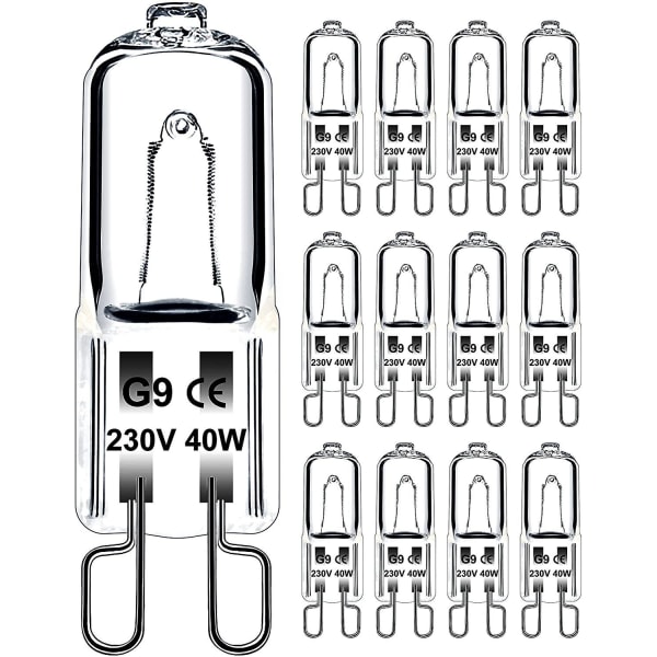 G9 Glödlampa 40W 230V Dimbar Varmvit, G9 Halogen Glödlampa 300c Tolerans, G9 Ugn Glödlampa För Mikrovågsugn Spis Taklampor, Pack Av