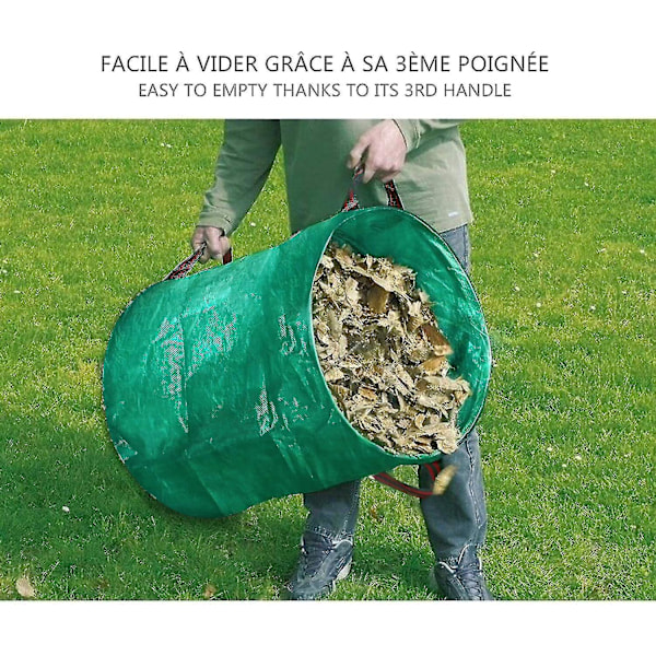XXL Haveposer Sæt af 3 Havepose 272L Robust Haveaffaldsposer Haveaffaldspose Robust PP Affaldspose Sæt af 3 Haveaffaldsposer Haveaffald