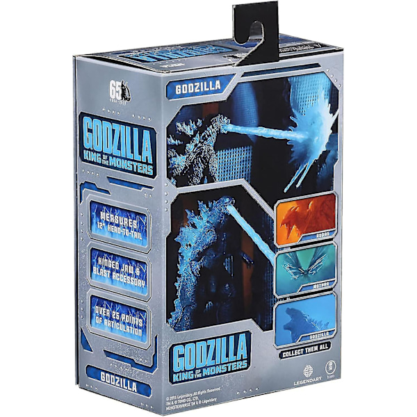 Kongenes Monster Leke - Godzilla Actionfigur - Dinosaurleker Godzilla - Filmmonster-serien Godzilla. blue