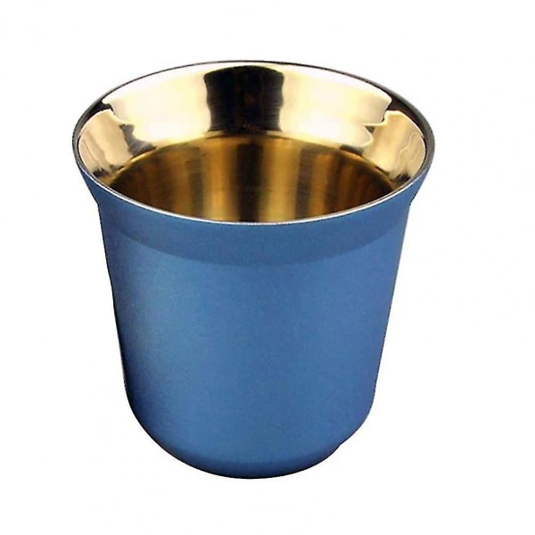 80ml Dobbelvegget Espresso-kopp i rustfritt stål Isolasjon Nespresso Pixie Kaffe-kopp Kapselform Søt Termokopp Kaffe-krusBY