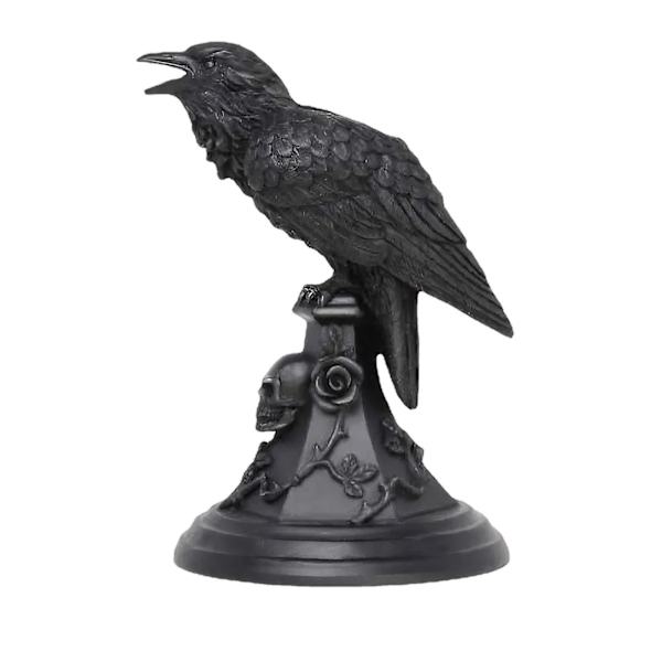 Ravn Lysestage, Okkult Mørk Gotisk Lysestage Halloween Hjemmeindretning Tilbehør, Sort Harpiks Lysestage Ornament, Udendørs Statue & Skulptur Crow