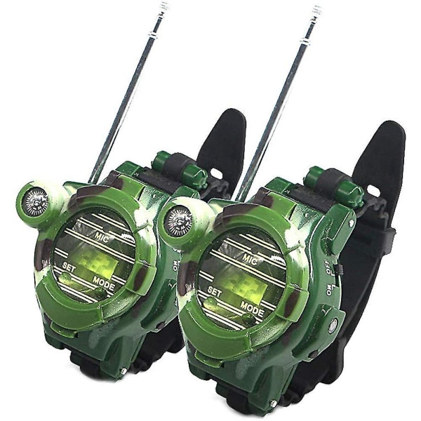 2 stk. Ur-Walkie Talkies til Børn Lang Rækkevidde To-vejs Radio Camo