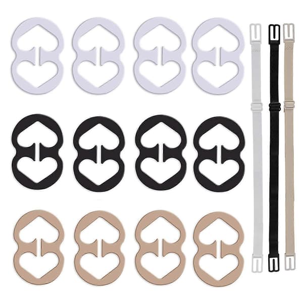 12 stk. BH-stroppklips, BH-klips og BH-stroppholder, Skjul stropper, Kløftkontroll