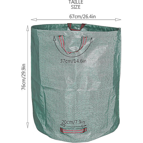 3 stk. Havepose 272l Heavy Duty Haveaffaldsposer Haveaffaldspose Heavy Duty
